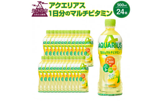 アクエリアス 1日分のマルチビタミン PET 500ml×24本 1ケース【コカコーラ】 水分補給 スポーツ飲料 清涼飲料水 常温 AQUARIUS  コカ・コーラ 熱中症対策 送料無料 - 宮崎県えびの市｜ふるさとチョイス - ふるさと納税サイト