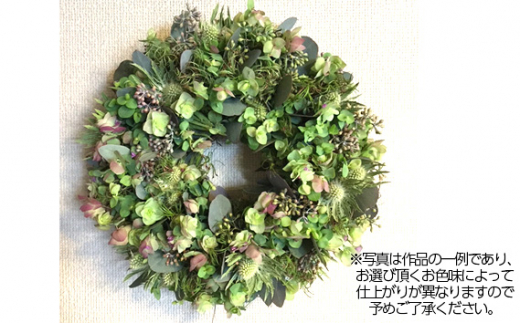 No.479-01 生花から楽しむドライフラワーリース【季節の草花 パープル系】 / 埼玉県鴻巣市 | セゾンのふるさと納税