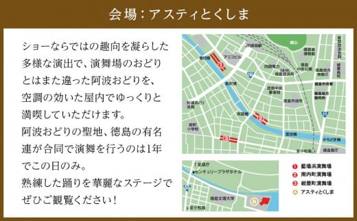 8月11日（日・祝）第1部】徳島市 2024阿波おどり THE・AWAODORI 特別指定席 / 徳島県徳島市 | セゾンのふるさと納税