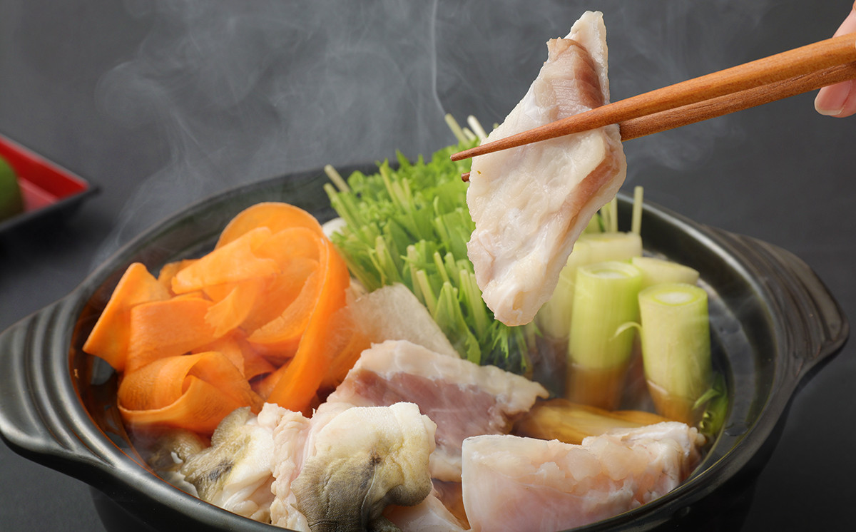 もちろん、ちり鍋も楽しめます♪（お野菜はご自身でご用意ください）