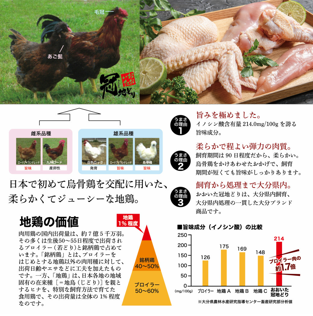 【チャレンジ応援品】おおいた冠地どり 焼肉セット1kg (モモ・ムネ）鶏肉 国産