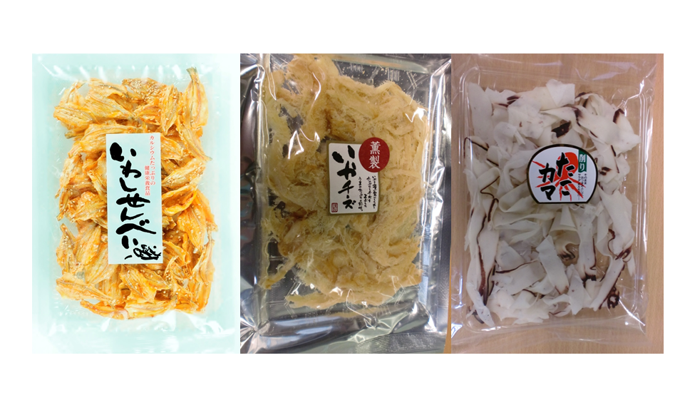 いわしせんべい　いかチーズ　たこカマ