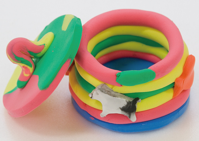 カラー粘土４色　作品例