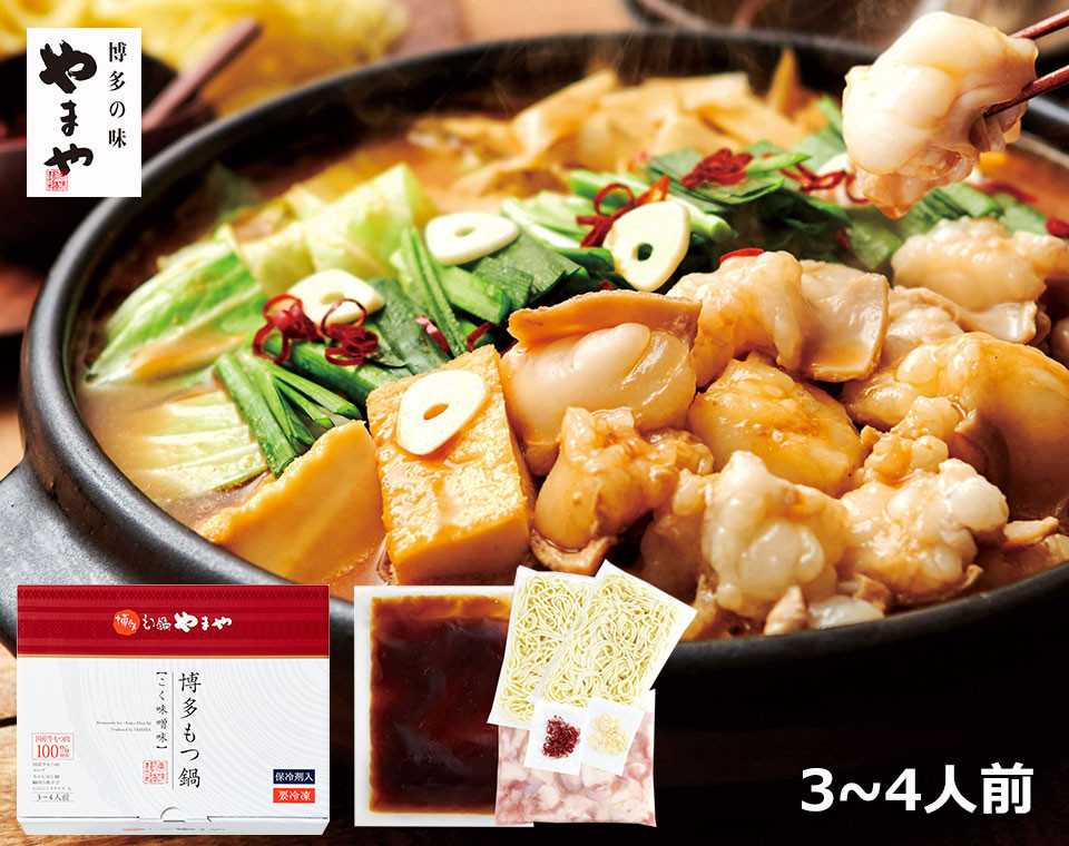 もつ鍋 セット 博多もつ鍋 こく味噌味 3～4人前 博多もつ鍋やまや