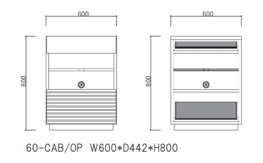 ENN 60 キャビネット オープン WN