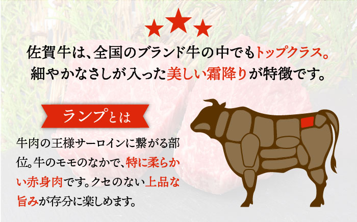  佐賀牛ランプステーキ計600g（150g×4枚）