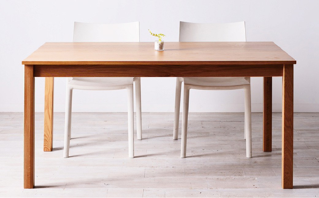 【 受注生産 】<サイズオーダー可能> 幅120 ダイニングテーブル / NO.1シリーズ ホワイトオーク