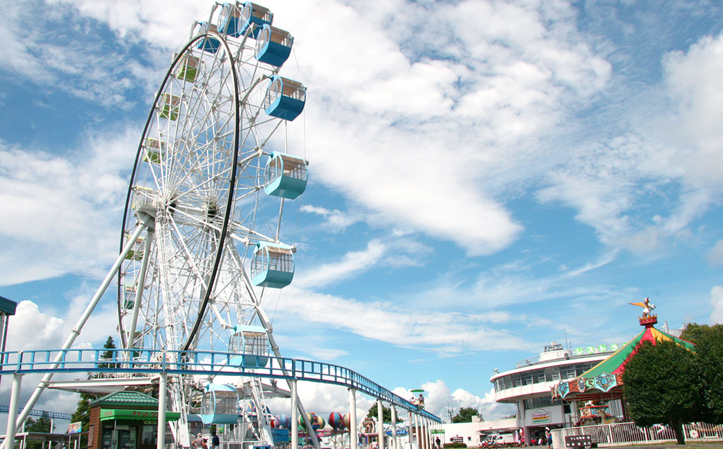 眺望満点の観覧車などアトラクションいっぱい！「わくわくランド（遊園地）」