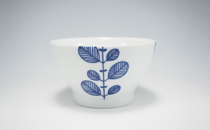 MC22 【波佐見焼】ミント 5色絵変わりご飯茶碗【永泉】-3