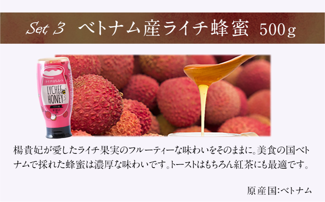 純粋 百花はちみつ 合計2kg とんがりポリ容器 プッシュボトル ヨーロピアンセレクション蜂蜜 ライチ蜂蜜