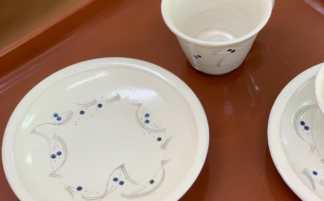 数珠玉文 コーヒーカップ セット（2客）