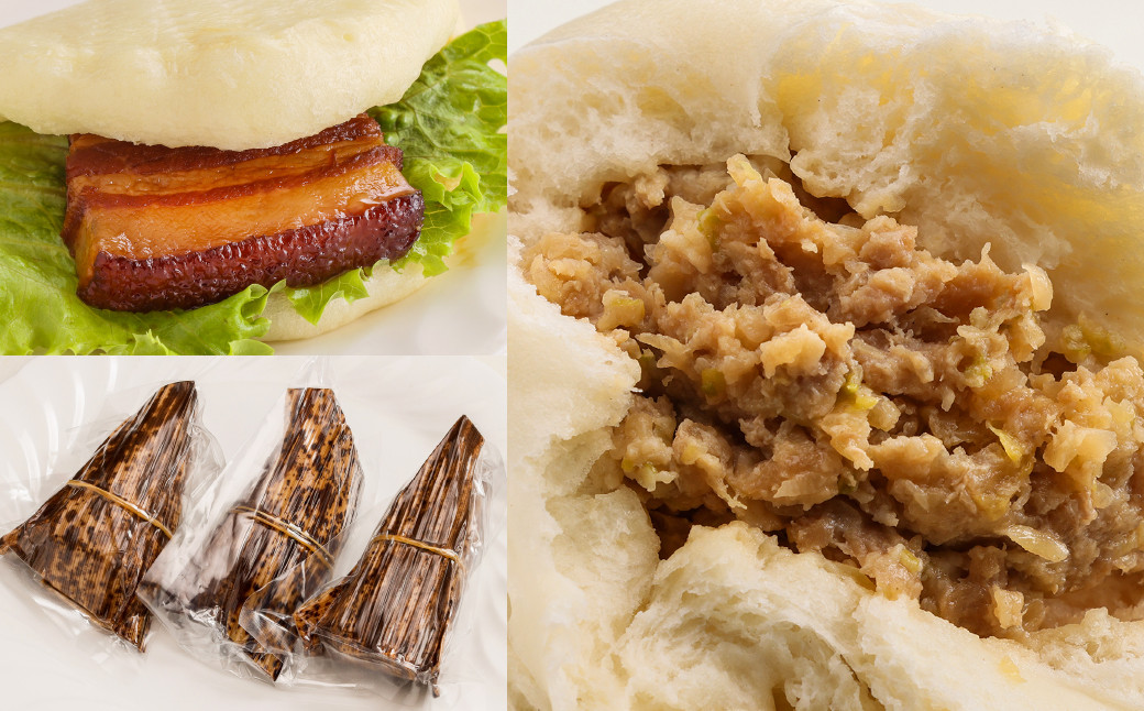 元大使館料理人が作る！瑛翔楼 「匠印」 点心・惣菜 6品セット (豚まん 角煮まん 台湾風チマキ 魯肉飯 鶏団子 豚足)