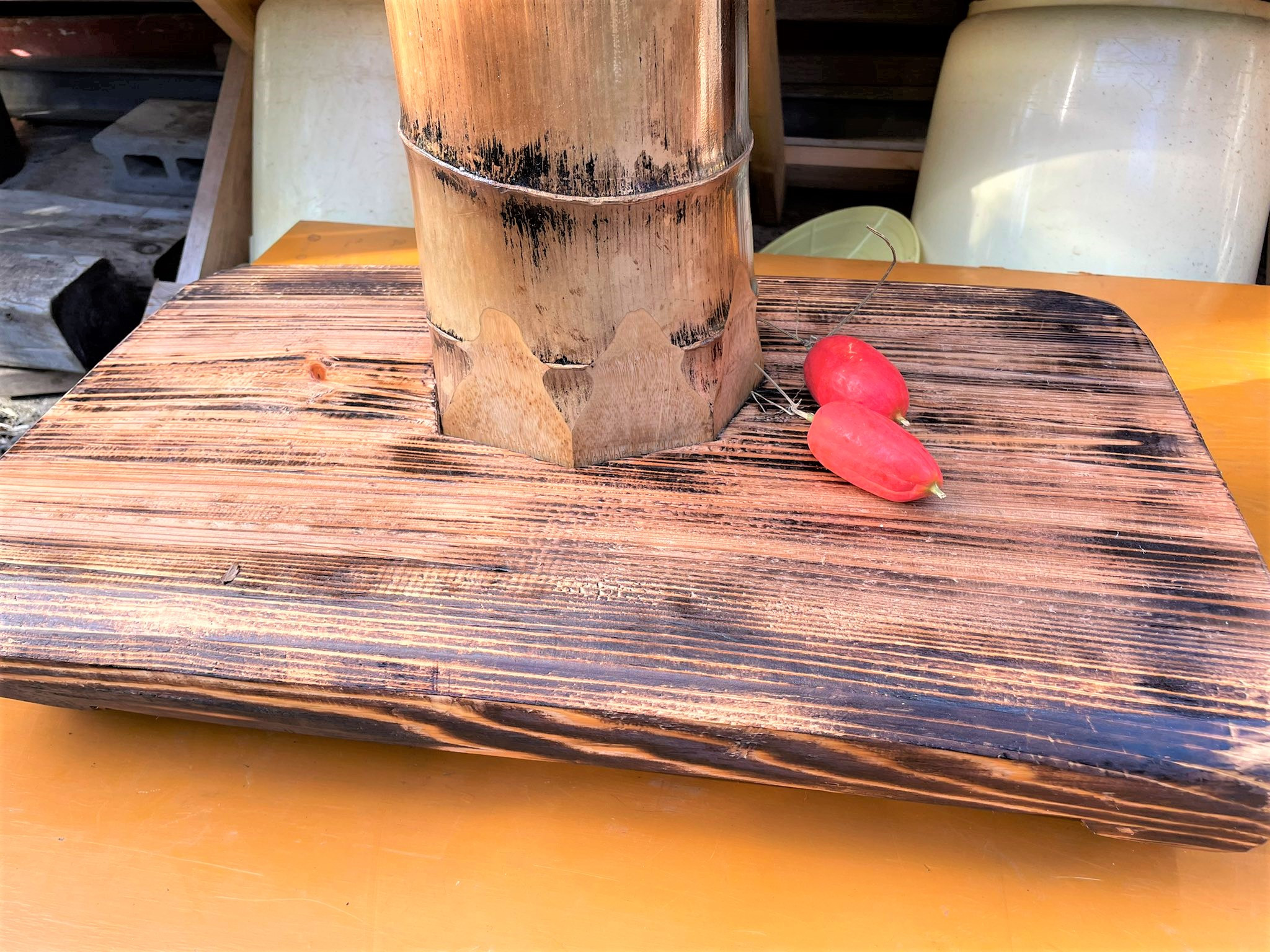 竹を使った花器『長者ヶ岳』その３