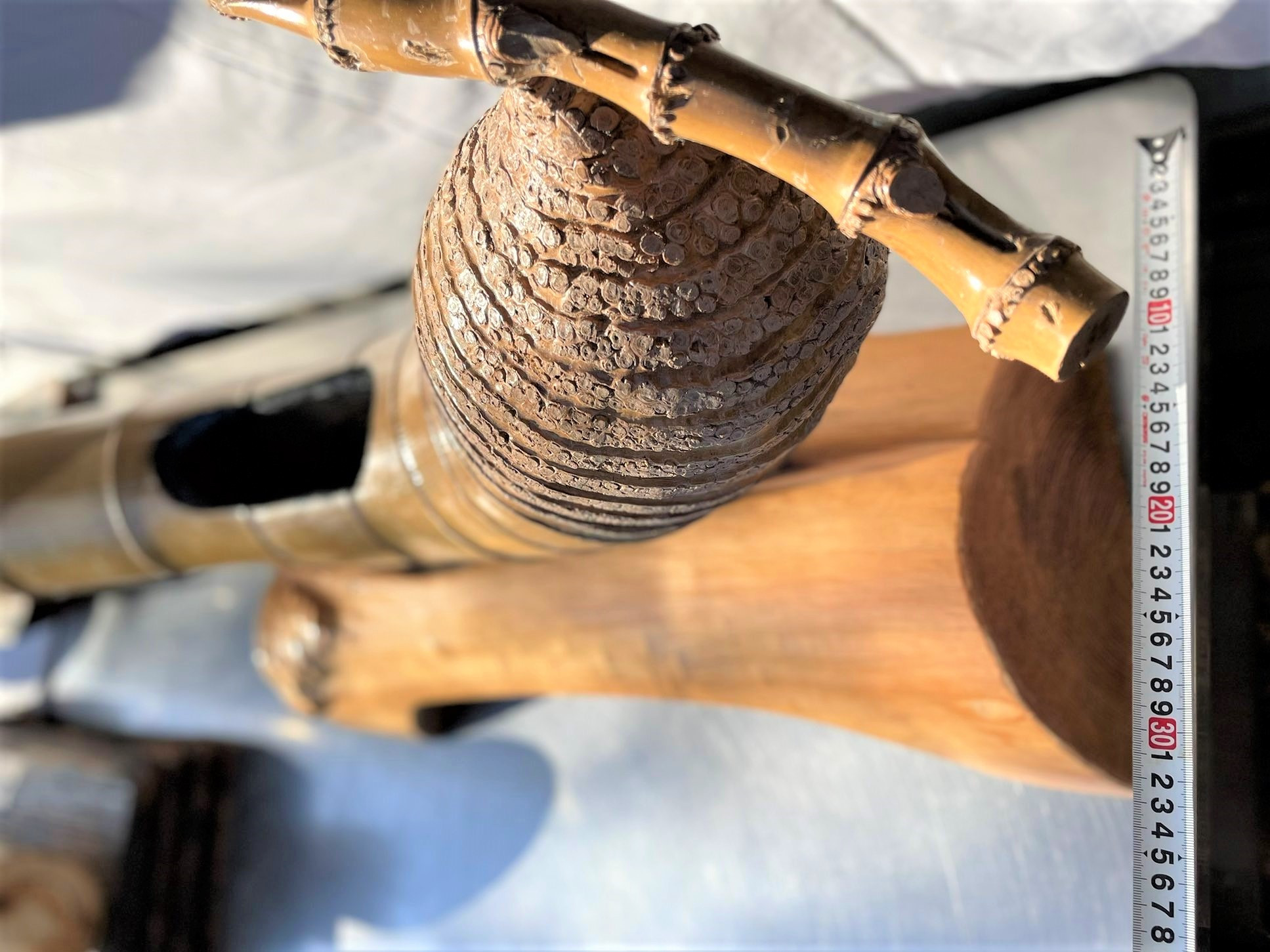 竹を使った花器『三郎光行』縦サイズ参考