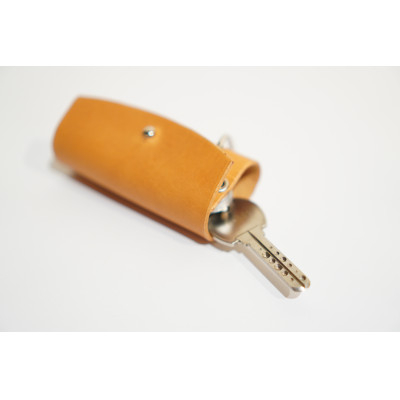 イタリアンオイルレザーのリングキーケース