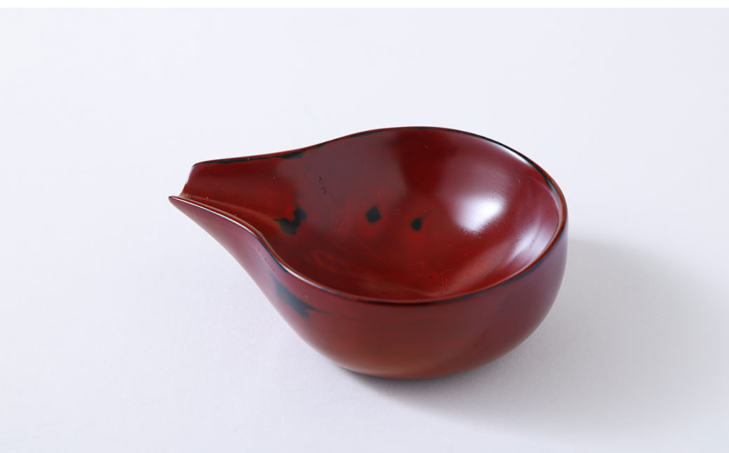 A139 【国産】 片口（根来）直径8cm 深さ2.5cm 木製 小鉢 酒器 ドレッシングボウル