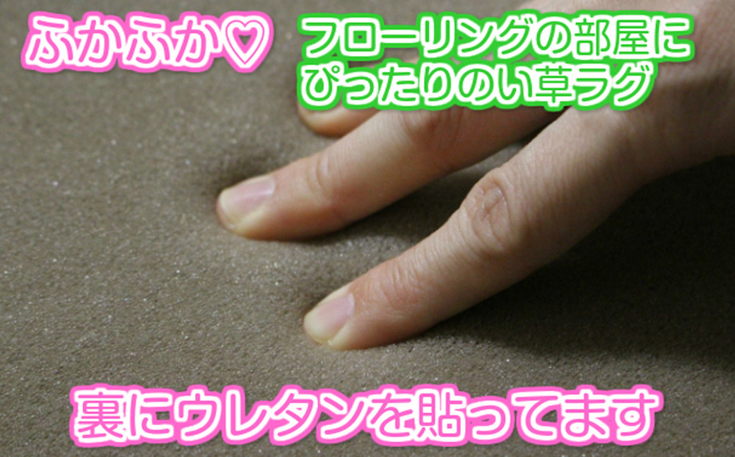 い草 ラグ 191cm×250cm  ベルサイユ ふっくら仕上げ (ライトブラウン/グリーン) ラグマット 選べる2色