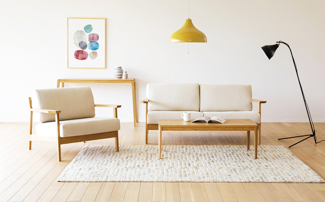 高野木工 プレーン リビングテーブル (丸/斜め) W:120×D:50 WO