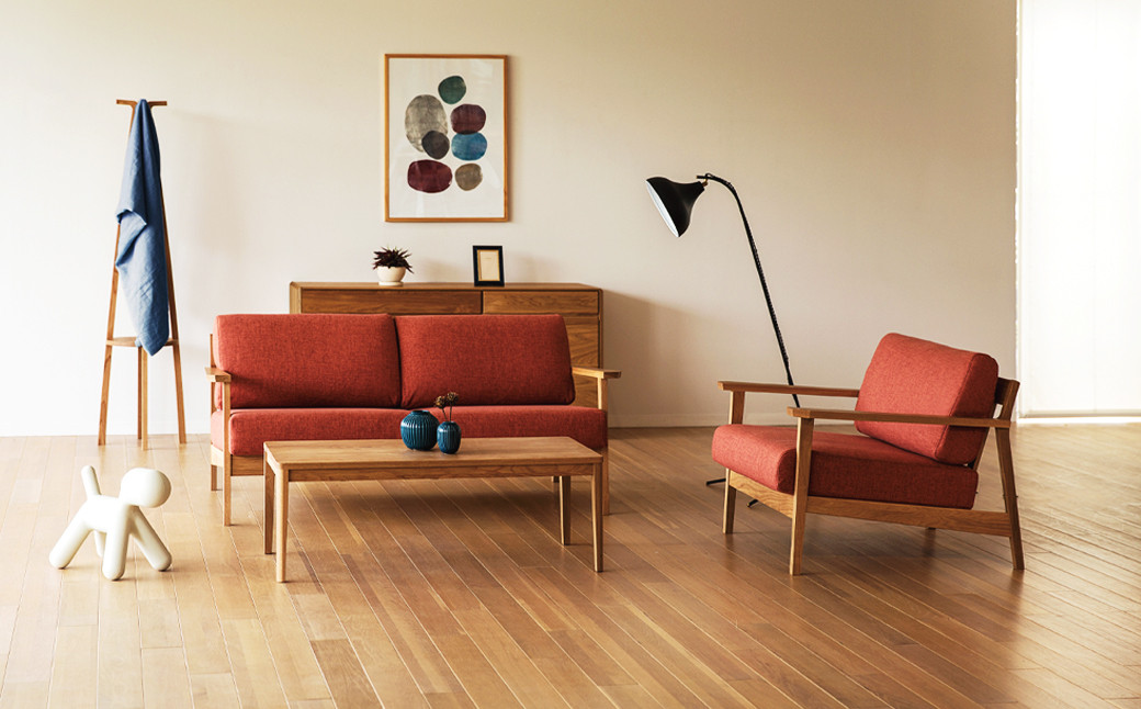 高野木工 プレーン リビングテーブル (丸/斜め) W:120×D:50 WO