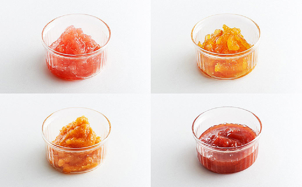 季節の果物ジャムは、鴨川産の果実をたっぷり使っています