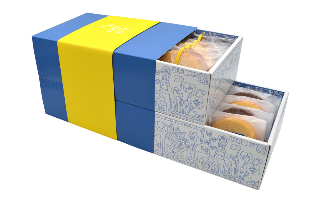 ギフトにもぴったり♪ほっこりとしたイラスト入りの専用ボックス入り。