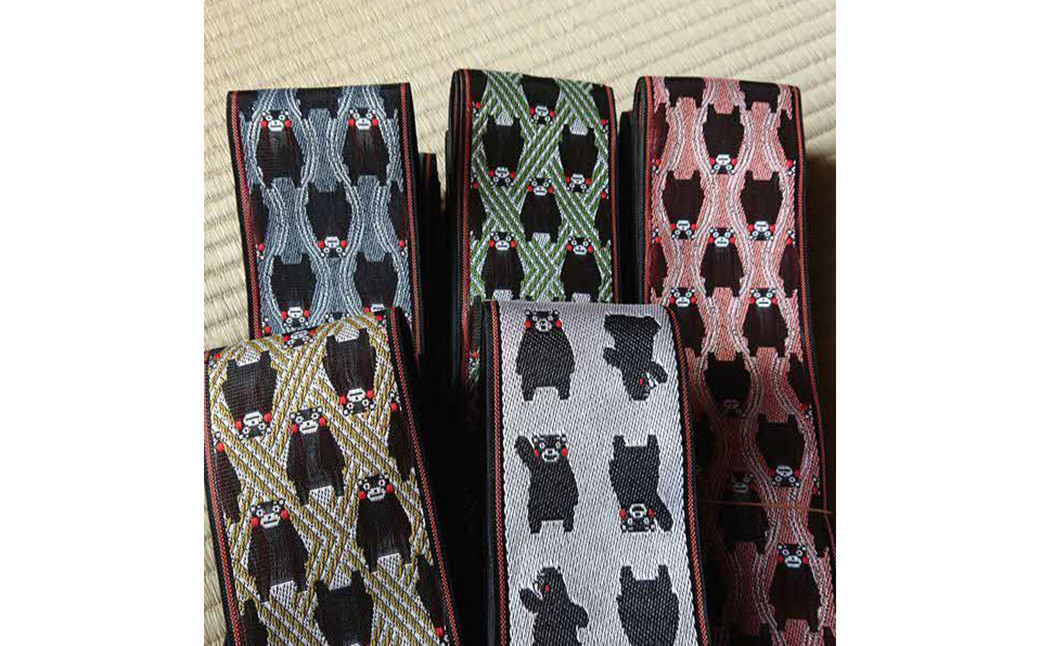 くまモン柄畳縁「ティッシュケース」