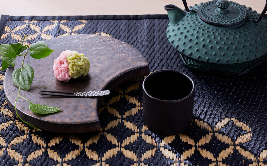 福岡 花ござ テーブルマット 「七宝」 い草 イグサ 