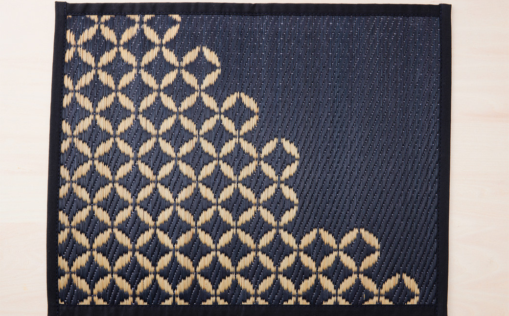 福岡 花ござ テーブルマット 「七宝」 い草 イグサ 