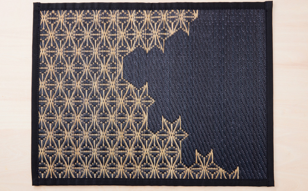 福岡 花ござ テーブルマット 「麻の葉」い草 イグサ おしゃれ