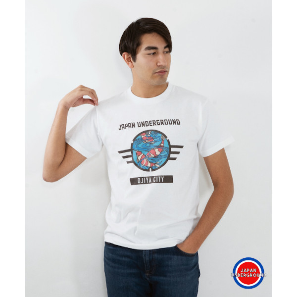 小千谷市マンホールデザインTシャツ!「紅白柄」の錦鯉が描かれたデザイン。