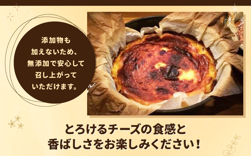 サンセバスチャン風 ミニバスク チーズケーキ 180g×3個 無添加