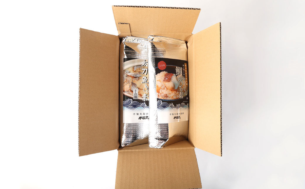 ダシで炊く「真鯛めしの素」「太刀魚めしの素」セット 真鯛 太刀魚 切身