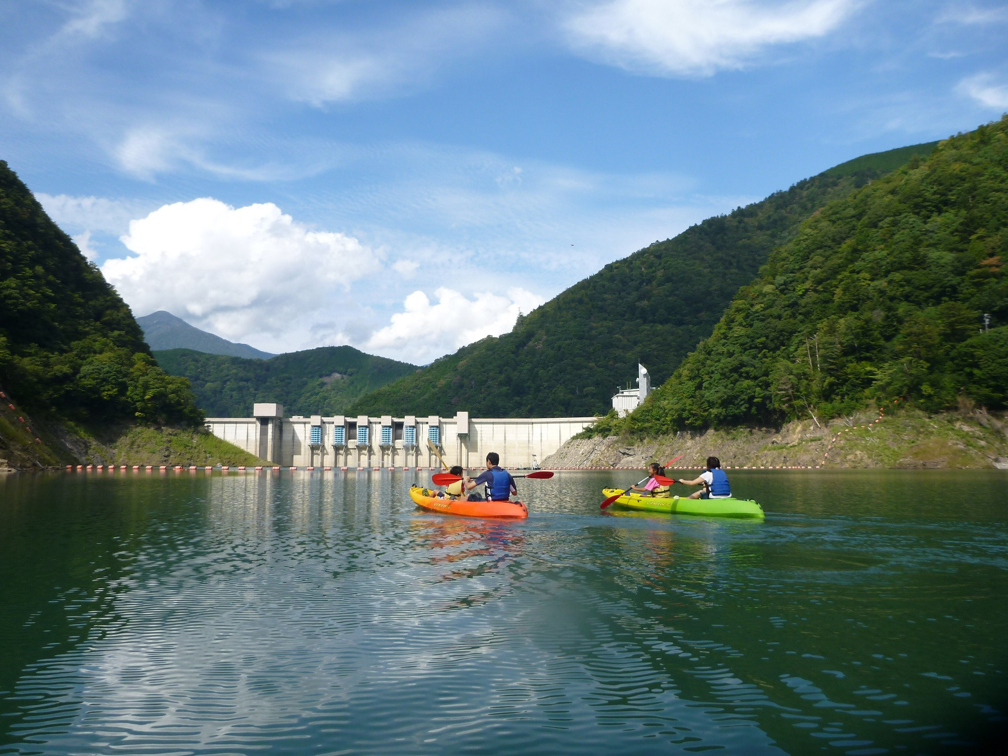 いつでもおいで四季の郷川根本町セットカヤック体験の風景
