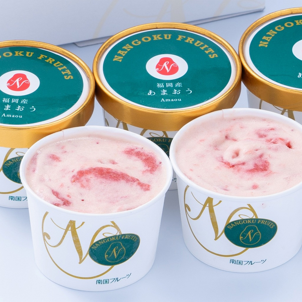 福岡県産 あまおう ジェラート 100ml×6個 合計600ml いちご 苺 フルーツ アイス 国産