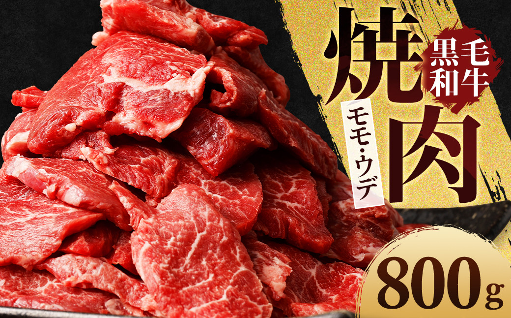 熊本県産 黒毛和牛 焼肉用 モモ・ウデ 合計800g 牛 肉