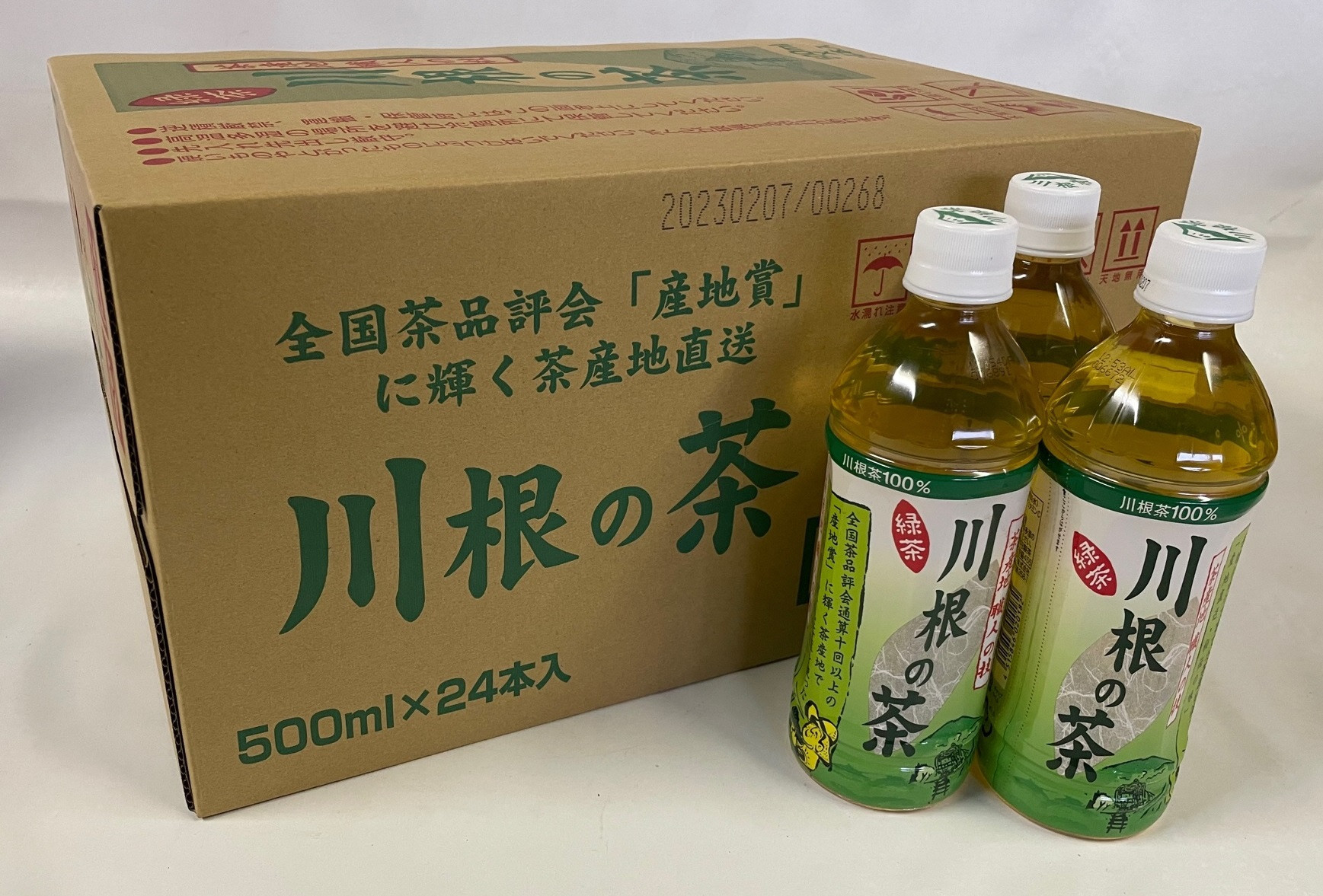 【定期便】「川根の茶」ペットボトル　毎月1ケース×12ヶ月、配送時の段ボールとペットボトル