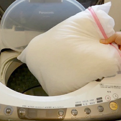 ネットに入れて、洗濯機で丸洗いOK