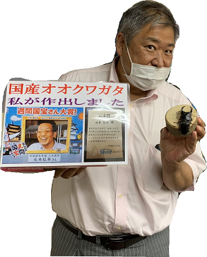藤井寺市長もおすすめするオオクワガタ　皆さんもぜひゲットしてください！