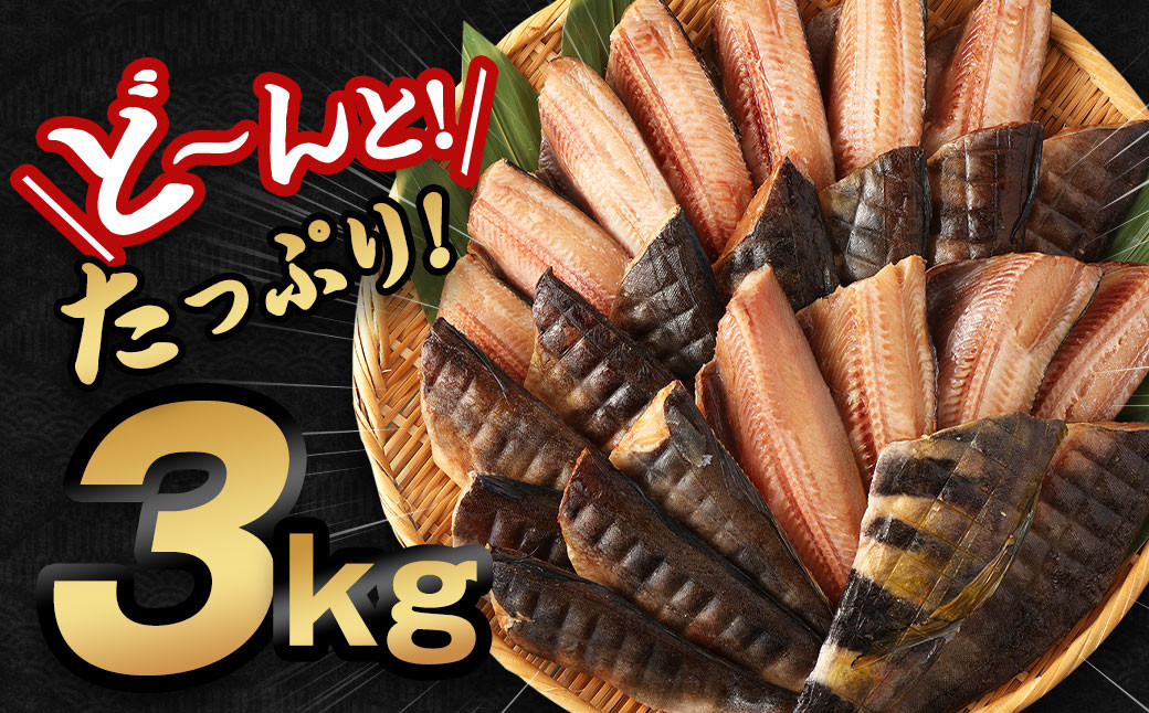 【訳あり規格外】  業務用 ほっけ干物  どーんと! 3kg 干物 ホッケ 縞ほっけ ほっけ
