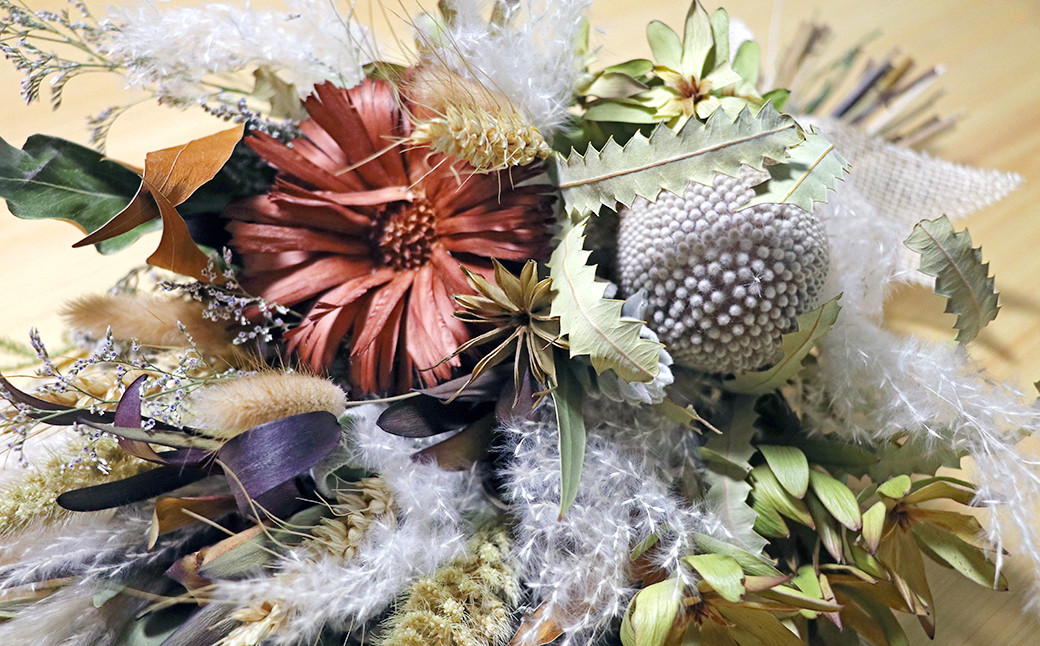 ドライ & プリザーブドフラワー スワッグM ドライフワラー