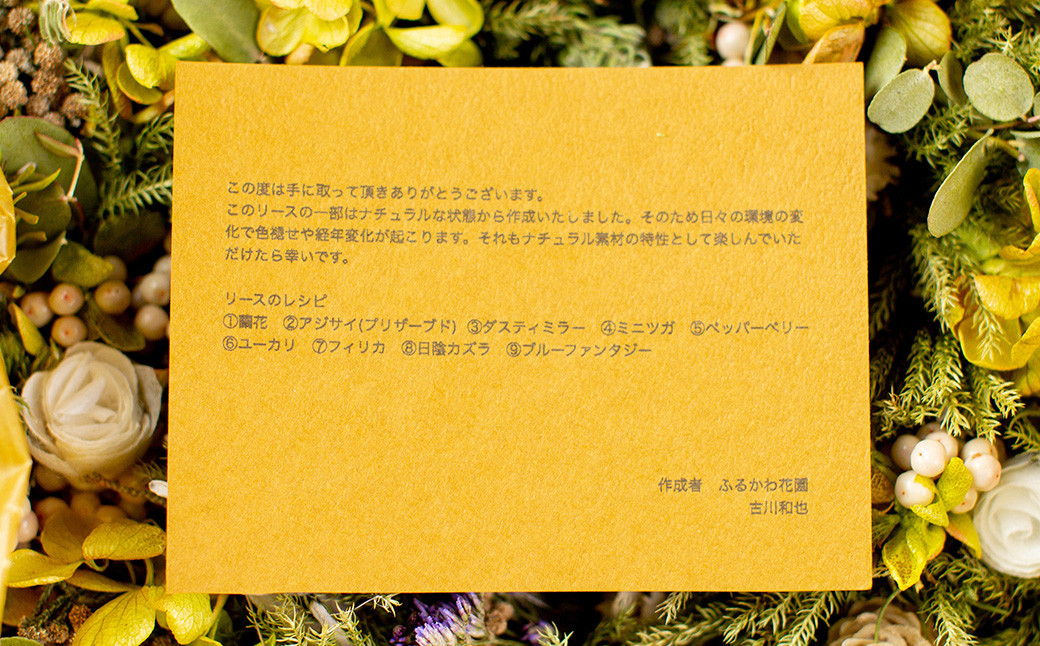 フラワーリース“モリ” 繭リース インテリア お花 花 【09013】