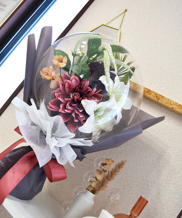Flower balloon ( フラワー バルーン )  大輪 アーティフィシャル フラワー 花束タイプ 韓国 お花 贈り物