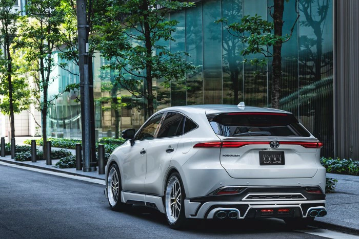  【トヨタ 80系 ハリアー】 ピラーパネル 4ピース （AES製） 【カーボン柄 ブラック仕様】 2294-9140