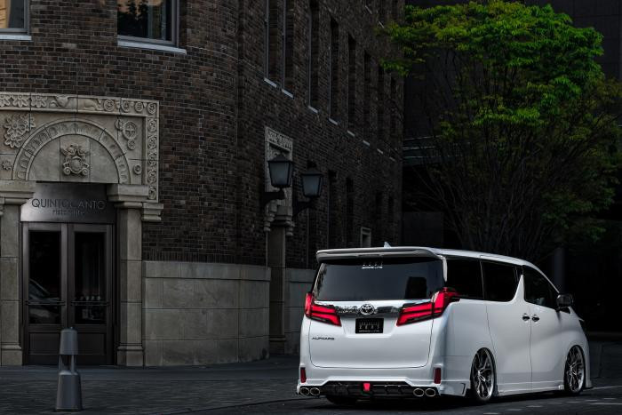 【トヨタ 30系 アルファード】 ピラーパネル 4ピース （AES製） 【カーボン柄 ブラック仕様】 3042-9140