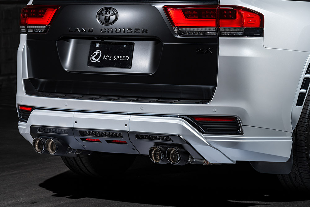 【トヨタ 300系 ランドクルーザー ZX】 ラヴライン リアアンダー スポイラー （AES製） 【つや消し ブラック仕様】