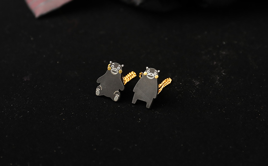 肥後象嵌(くまモン立位ピン/くまモン座位ピン)