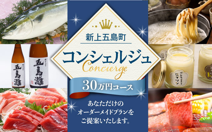 あなただけのオーダーメイドプランをご提案いたします！
【新上五島町コンシェルジュ】 寄附額30万円コース