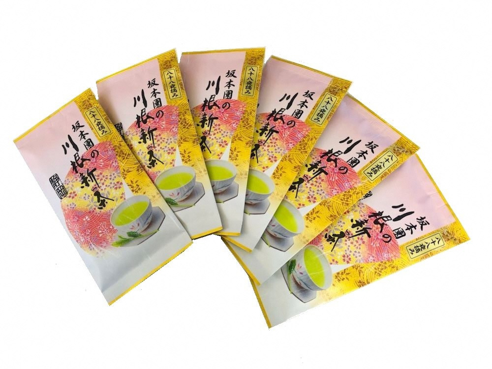 新茶 静岡川根茶八十八夜摘み100g×6本、全体像