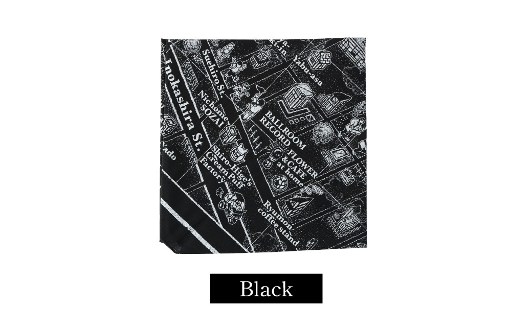 【UNRESS吉祥寺バンダナ】We Know Kichijoji East Side Bandana Black
