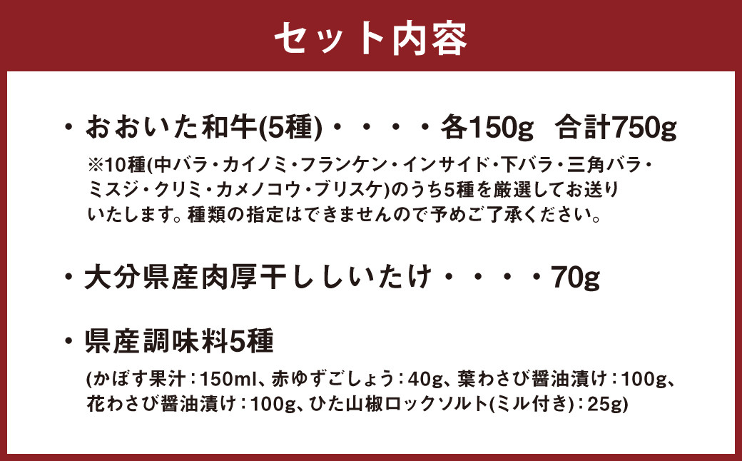 145-769 県産やるじゃないかプロジェクト 「 激ウマ 焼肉 セット 」 おおいた和牛 牛肉 和牛 希少部位 椎茸 国産